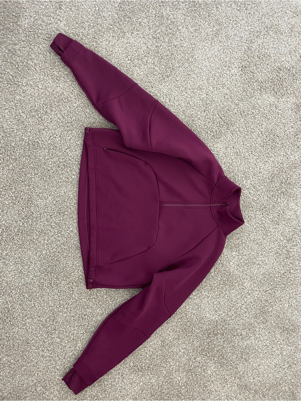 NIKE Quarter-Zip Pullover Sweater in Deep Berry